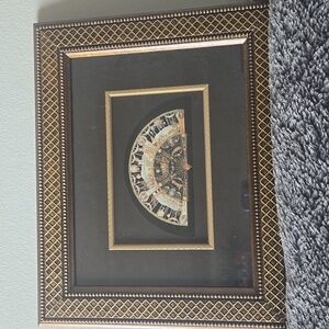 Ornate Oriental Asian Framed Fan Art